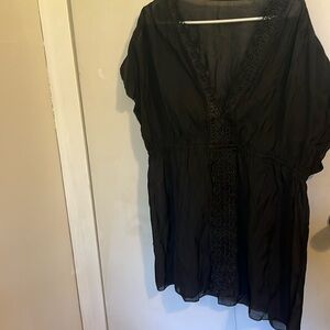 Cover up, black with lace